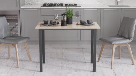 Стіл універсальний Knap Ferrum-decor 750x1000x700 Чорний метал ДСП Дуб Сан-Марино 16 мм (FRD-106363)