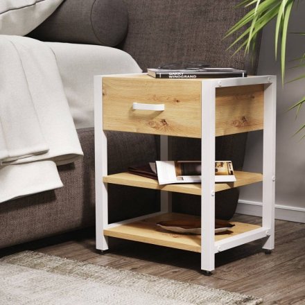 Тумба універсальна Ferrum-decor Вів'єн 1/2 50x41x40 білий ДСП Дуб Артизан 16мм (FRD-104129) Тумба універсальна Ferrum-decor Вів'єн 1/2 50x41x40 білий ДСП Дуб Артизан 16мм (FRD-104129)
