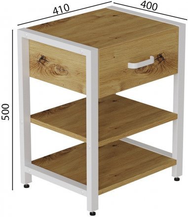 Тумба універсальна Ferrum-decor Вів'єн 1/2 50x41x40 білий ДСП Дуб Артизан 16мм (FRD-104129) Тумба універсальна Ferrum-decor Вів'єн 1/2 50x41x40 білий ДСП Дуб Артизан 16мм (FRD-104129)