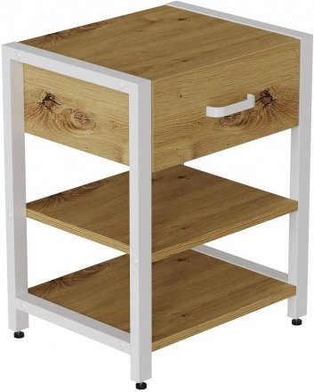 Тумба універсальна Ferrum-decor Вів'єн 1/2 50x41x40 білий ДСП Дуб Артизан 16мм (FRD-104129) Тумба універсальна Ferrum-decor Вів'єн 1/2 50x41x40 білий ДСП Дуб Артизан 16мм (FRD-104129)