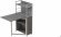 Стіл книжка з етажеркою Практик 1 Ferrum-decor 1200x640x990 Білий метал ДСП Бетон 16 мм (FRD-104624)