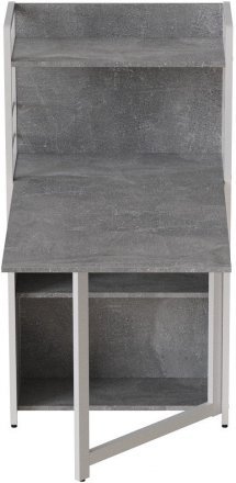 Стіл книжка з етажеркою Практик 1 Ferrum-decor 1200x640x990 Білий метал ДСП Бетон 16 мм (FRD-104624) Стіл книжка з етажеркою Практик 1 Ferrum-decor 1200x640x990 Білий метал ДСП Бетон 16 мм (FRD-104624)