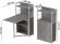 Стіл книжка з етажеркою Практик 1 Ferrum-decor 1200x640x990 Білий метал ДСП Бетон 16 мм (FRD-104624)