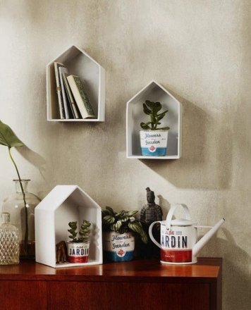 Декор на стіну Plant Home кераміка 16х15х24 см білий 62329