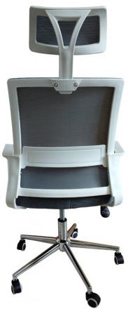 Крісло комп'ютерне з підлокітниками та підголовником Perfect Home OC-8330W Cірий (PFH-092059) Крісло комп'ютерне з підлокітниками та підголовником Perfect Home OC-8330W Cірий (PFH-092059)
