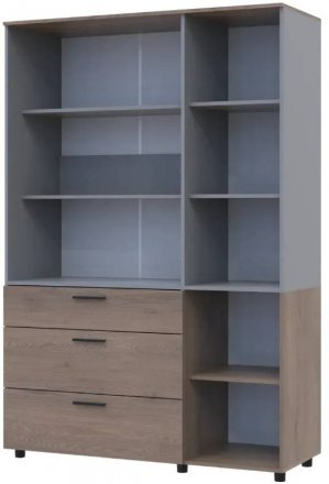 Шафа для одягу Doros Торн Кремона Канноло/Сірий 3 ДСП/3Ш (полиці) 135х51.6х200 (DRS-012048)