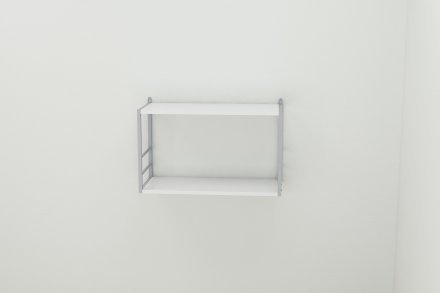 Книжкова полиця універсальна Ferrum-decor Стим 1 38x63x26 сірий ДСП Біле 16мм (FRD-104097)