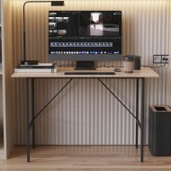 Стіл письмовий Line Тайм Ferrum-decor 750x1000x500 Чорний метал ДСП Дуб Сан-Марино 16 мм (FRD-104865) Стіл письмовий Line Тайм Ferrum-decor 750x1000x500 Чорний метал ДСП Дуб Сан-Марино 16 мм (FRD-104865)