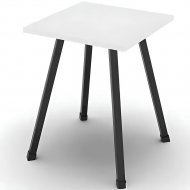 Табурет кухонний Ferrum-decor 430x320x320 Чорний метал ДСП Біле 16 мм (FRD-104639) Табурет кухонний Ferrum-decor 430x320x320 Чорний метал ДСП Біле 16 мм (FRD-104639)
