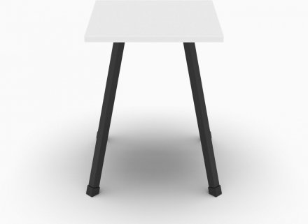 Табурет кухонний Ferrum-decor 430x320x320 Чорний метал ДСП Біле 16 мм (FRD-104639)