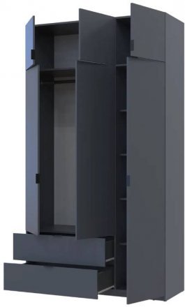 Шафа для одягу Doros Лукас Графіт 3ДСП 135х50х240 DRS-011654 (80737801) Шафа для одягу Doros Лукас Графіт 3ДСП 135х50х240 DRS-011654 (80737801)