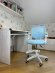 Крісло обертове дитяче з підставкою для ніг PERFECT KIDS BLUE Perfect Home Блакитний (PFH-092116)