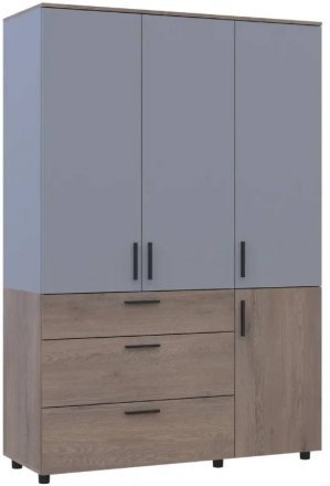 Шафа для одягу Doros Торн Кремона Канноло/Сірий 3 ДСП/3Ш (штанга) 135х51.6х200 (DRS-012049) Шафа для одягу Doros Торн Кремона Канноло/Сірий 3 ДСП/3Ш (штанга) 135х51.6х200 (DRS-012049)