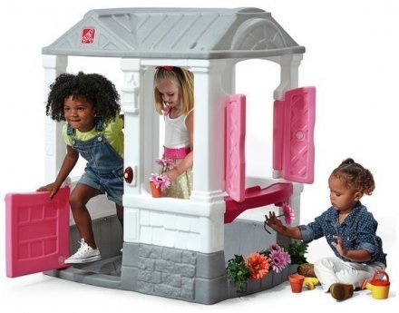 Дитячий будиночок Courtyard Cottage рожевий 118х100х83 см 45685 Дитячий будиночок Courtyard Cottage рожевий 118х100х83 см 45685