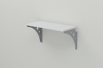Полиця настінна Ferrum-decor Ханді 2 240x600x240 метал Сірий ДСП Біле 16 мм (FRD-102589) Полиця настінна Ferrum-decor Ханді 2 240x600x240 метал Сірий ДСП Біле 16 мм (FRD-102589)