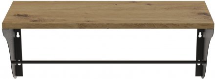 Настінна полиця Ferrum-decor Комфі 260x500x240 метал Чорний ДСП Дуб Артизан 16 мм (FRD-102721)