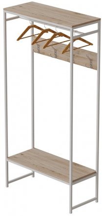 Вішалка модульна підлогова Ferrum-decor Треліс 14 180x90x38 білий ДСП Дуб Сан-Марино 16мм (FRD-104350) Вішалка модульна підлогова Ferrum-decor Треліс 14 180x90x38 білий ДСП Дуб Сан-Марино 16мм (FRD-104350)