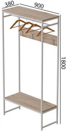 Вішалка модульна підлогова Ferrum-decor Треліс 14 180x90x38 білий ДСП Дуб Сан-Марино 16мм (FRD-104350) Вішалка модульна підлогова Ferrum-decor Треліс 14 180x90x38 білий ДСП Дуб Сан-Марино 16мм (FRD-104350)