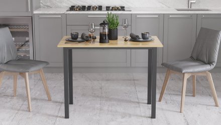Стіл універсальний Knap Ferrum-decor 750x1000x700 Чорний метал ДСП Дуб Артизан 16 мм (FRD-106367) Стіл універсальний Knap Ferrum-decor 750x1000x700 Чорний метал ДСП Дуб Артизан 16 мм (FRD-106367)