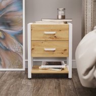 Тумба універсальна Ferrum-decor Вів'єн 2/1 50x41x40 білий ДСП Дуб Сан-Марино 16мм (FRD-104177) Тумба універсальна Ferrum-decor Вів'єн 2/1 50x41x40 білий ДСП Дуб Сан-Марино 16мм (FRD-104177)