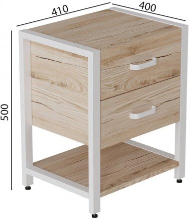 Тумба універсальна Ferrum-decor Вів'єн 2/1 50x41x40 білий ДСП Дуб Сан-Марино 16мм (FRD-104177) Тумба універсальна Ferrum-decor Вів'єн 2/1 50x41x40 білий ДСП Дуб Сан-Марино 16мм (FRD-104177)
