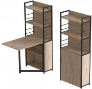 Стіл книжка з етажеркою Практик 2 Ferrum-decor 1555x640x990 Чорний метал ДСП Дуб Сан-Марино 16 мм (FRD-104626) Стіл книжка з етажеркою Практик 2 Ferrum-decor 1555x640x990 Чорний метал ДСП Дуб Сан-Марино 16 мм (FRD-104626)