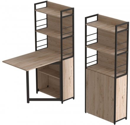 Стіл книжка з етажеркою Практик 2 Ferrum-decor 1555x640x990 Чорний метал ДСП Дуб Сан-Марино 16 мм (FRD-104626) Стіл книжка з етажеркою Практик 2 Ferrum-decor 1555x640x990 Чорний метал ДСП Дуб Сан-Марино 16 мм (FRD-104626)