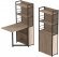 Стіл книжка з етажеркою Практик 2 Ferrum-decor 1555x640x990 Чорний метал ДСП Дуб Сан-Марино 16 мм (FRD-104626)