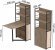 Стіл книжка з етажеркою Практик 2 Ferrum-decor 1555x640x990 Чорний метал ДСП Дуб Сан-Марино 16 мм (FRD-104626)