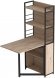 Стіл книжка з етажеркою Практик 2 Ferrum-decor 1555x640x990 Чорний метал ДСП Дуб Сан-Марино 16 мм (FRD-104626)