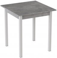 Стіл кухонний Ferrum-decor Дієго 75x90x90 Білий ДСП Бетон 16мм (FRD-105579) Стіл кухонний Ferrum-decor Дієго 75x90x90 Білий ДСП Бетон 16мм (FRD-105579)