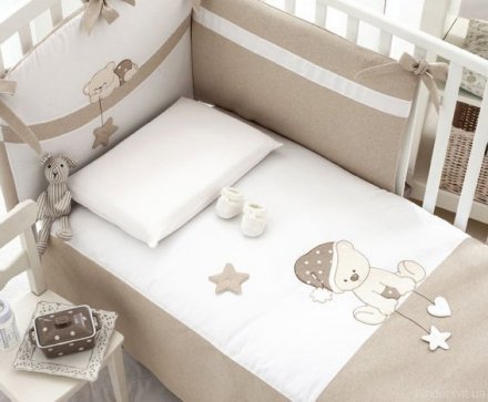 Mary Baby Постельный комплект Stellina бежевый 12/CP/ST/L Mary Baby Постельный комплект Stellina бежевый 12/CP/ST/L