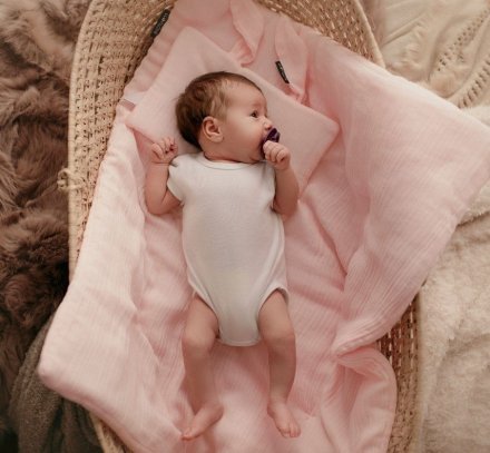 Ковдра всесезонна 65x70 см Powder Pink lullalove-7484 Ковдра всесезонна 65x70 см Powder Pink lullalove-7484