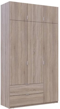 Шафа для одягу Doros Лукас Дуб Сонома 3ДСП 135х50х240 DRS-011655 (80737803)