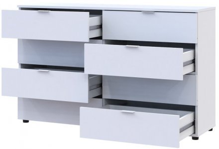 Комод Doros Рон 8 Білий 8 Ящиків 130х38х81 DRS-011774 (41516172)