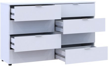 Комод Doros Рон 8 Білий 8 Ящиків 130х38х81 DRS-011774 (41516172)
