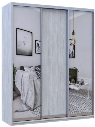 Шафа-купе Doros City Light Сосна Натти 1 ДСП / 2 дзеркала 225х60х225 (DRS-011972) Шафа-купе Doros City Light Сосна Натти 1 ДСП / 2 дзеркала 225х60х225 (DRS-011972)