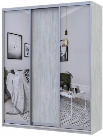 Шафа-купе Doros City Light Сосна Натти 1 ДСП / 2 дзеркала 225х60х225 (DRS-011972) Шафа-купе Doros City Light Сосна Натти 1 ДСП / 2 дзеркала 225х60х225 (DRS-011972)