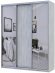 Шафа-купе Doros City Light Сосна Натти 1 ДСП / 2 дзеркала 225х60х225 (DRS-011972)