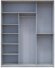 Шафа-купе Doros City Light Сосна Натти 1 ДСП / 2 дзеркала 225х60х225 (DRS-011972)