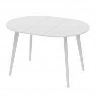Обідній розсувний стіл Неман ТУРІН круглий Білий P100 (NEM-121021) Обідній розсувний стіл Неман ТУРІН круглий Білий P100 (NEM-121021)