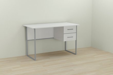 Письмовий стіл Ferrum-decor Дакота 75x140x70 сірий ДСП Біле 16мм (FRD-102348)