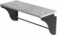 Настінна полиця Ferrum-decor Комфі 260x500x240 метал Чорний ДСП Бетон 16 мм (FRD-102722)