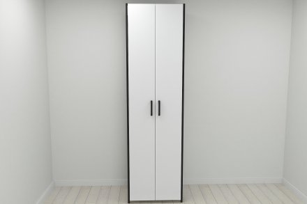Шафа Гардероб Уні секція 6 серії Конект Ferrum-decor 220x60x50см Чорний метал ДСП Білий 16 мм (FRD-104571) Шафа Гардероб Уні секція 6 серії Конект Ferrum-decor 220x60x50см Чорний метал ДСП Білий 16 мм (FRD-104571)