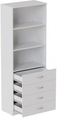 Шафа Анжело Ferrum-decor на 3 полиці з 4 ящики 1900x700x380 ДСП Біле 16 мм (FRD-105019) Шафа Анжело Ferrum-decor на 3 полиці з 4 ящики 1900x700x380 ДСП Біле 16 мм (FRD-105019)