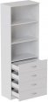 Шафа Анжело Ferrum-decor на 3 полиці з 4 ящики 1900x700x380 ДСП Біле 16 мм (FRD-105019)