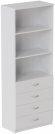 Шафа Анжело Ferrum-decor на 3 полиці з 4 ящики 1900x700x380 ДСП Біле 16 мм (FRD-105019)