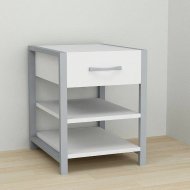 Тумба універсальна Ferrum-decor Вів'єн 1/2 50x41x40 сірий ДСП Біле 16мм (FRD-104133) Тумба універсальна Ferrum-decor Вів'єн 1/2 50x41x40 сірий ДСП Біле 16мм (FRD-104133)