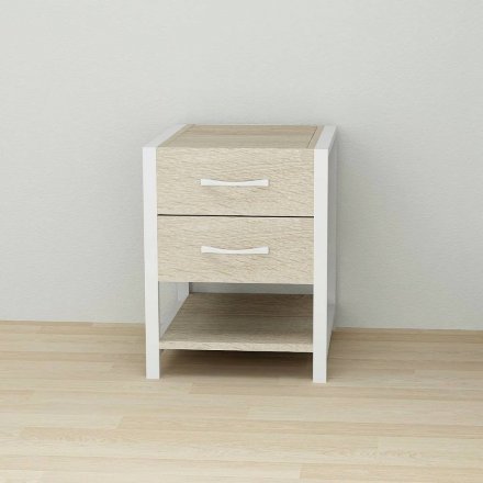 Тумба універсальна Ferrum-decor Вів'єн 2/1 50x41x40 білий ДСП Дуб Сонома 16мм (FRD-104178) Тумба універсальна Ferrum-decor Вів'єн 2/1 50x41x40 білий ДСП Дуб Сонома 16мм (FRD-104178)