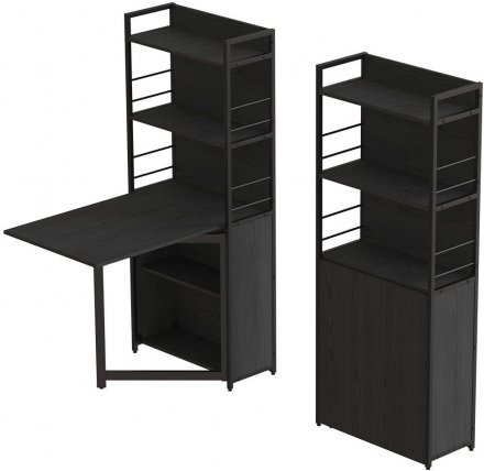Стіл книжка з етажеркою Практик 2 Ferrum-decor 1555x640x990 Чорний метал ДСП Сосна Кембра 16 мм (FRD-104627) Стіл книжка з етажеркою Практик 2 Ferrum-decor 1555x640x990 Чорний метал ДСП Сосна Кембра 16 мм (FRD-104627)